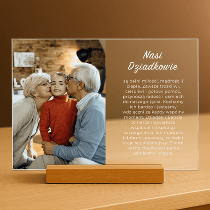 Nasi dziadkowie - personalizowany druk na szkle dla dziadka - Emmygift.pl