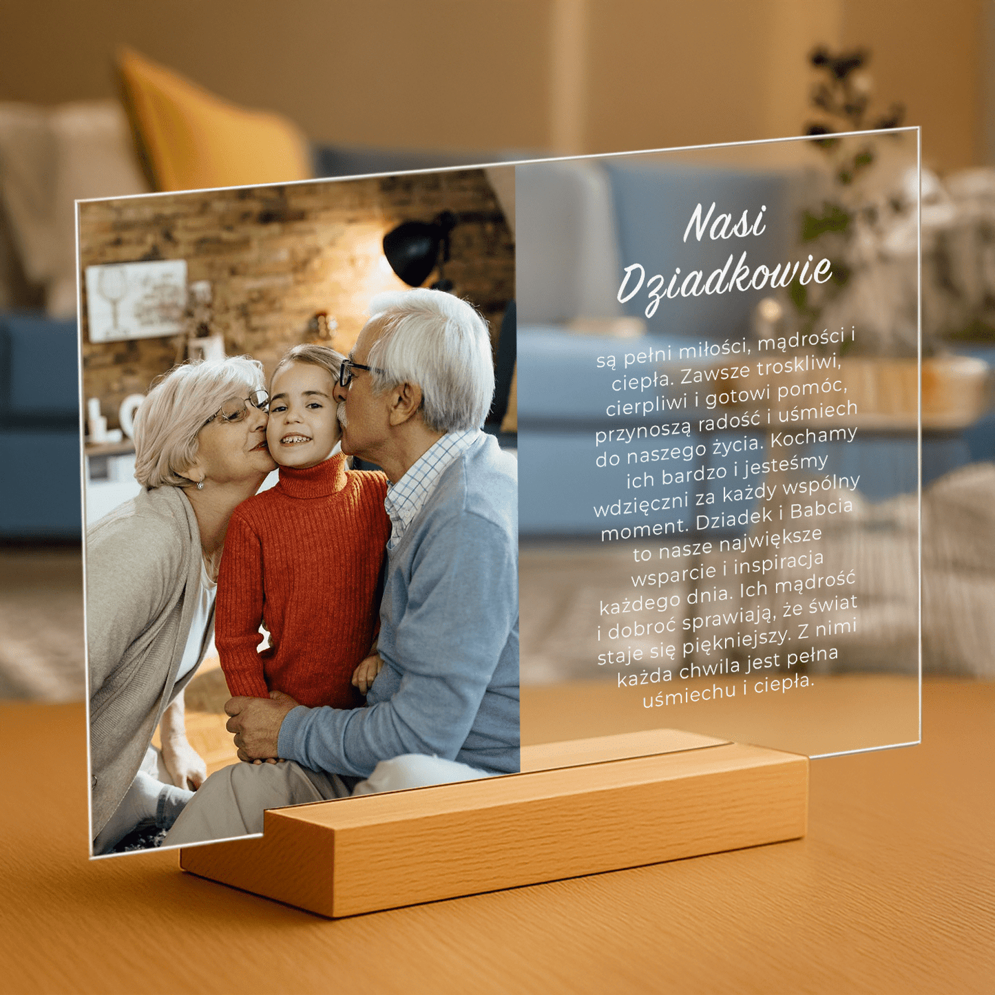 Nasi dziadkowie - personalizowany druk na szkle dla dziadka - Emmygift.pl