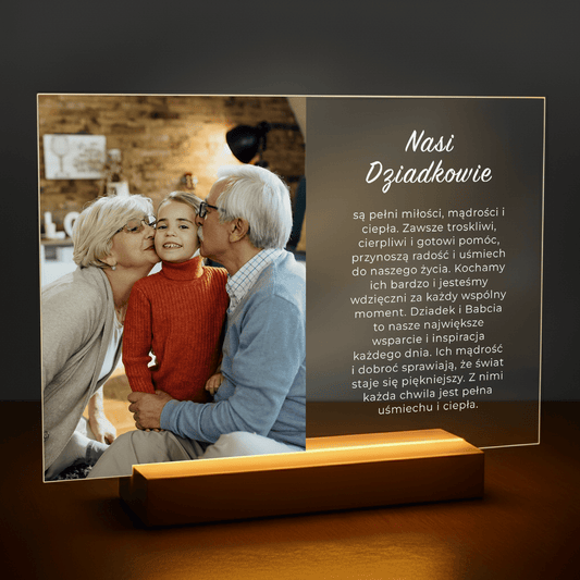 Nasi dziadkowie - personalizowany druk na szkle dla dziadka - Emmygift.pl