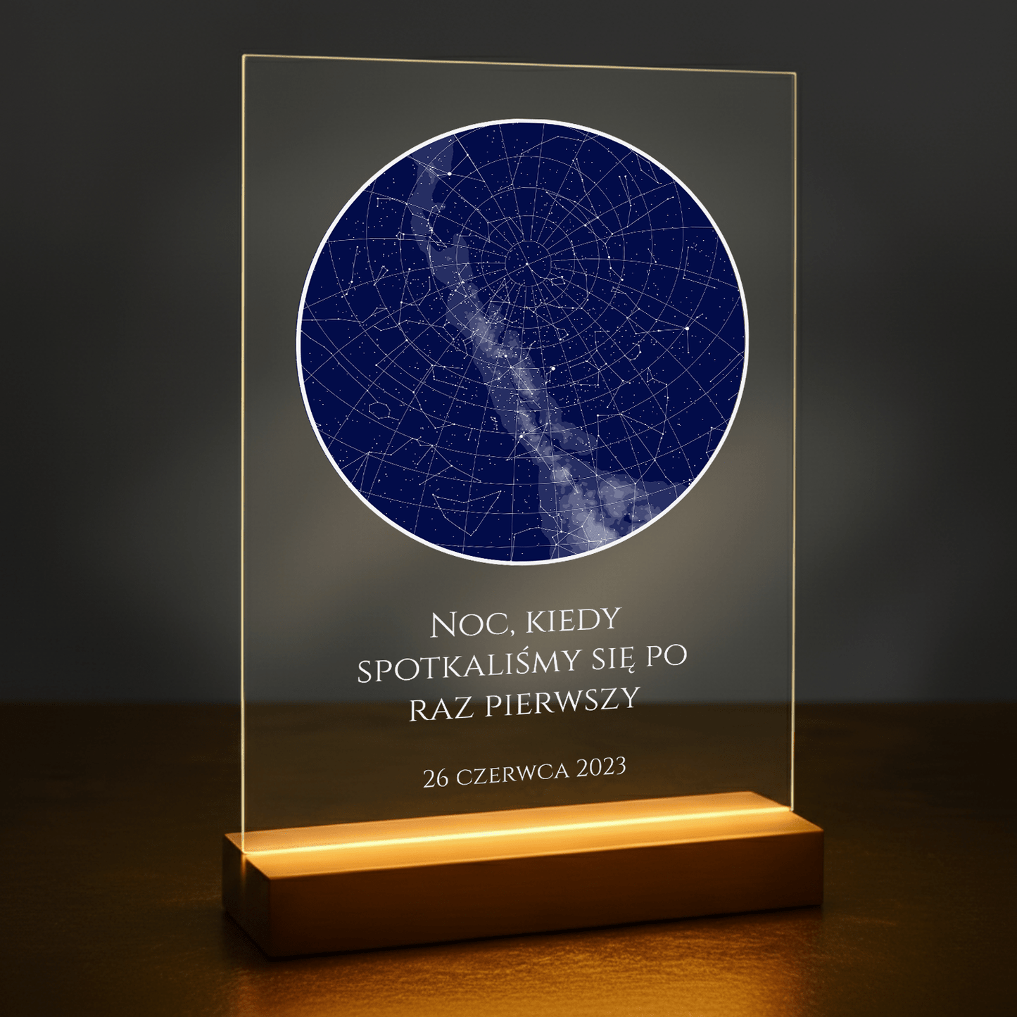 Nasza mapa gwiazd - druk na szkle akrylowym dla pary - Emmygift.pl