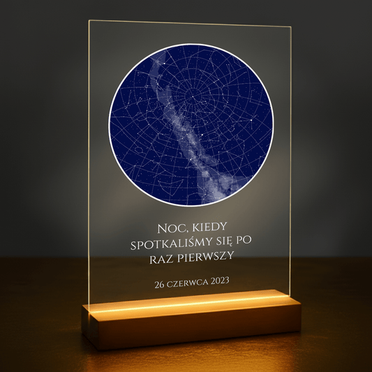Nasza mapa gwiazd - druk na szkle akrylowym dla pary - Emmygift.pl