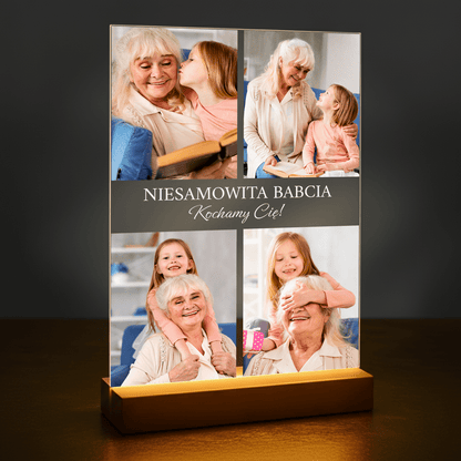 Niesamowita babcia - personalizowany druk na szkle dla babci - Emmygift.pl