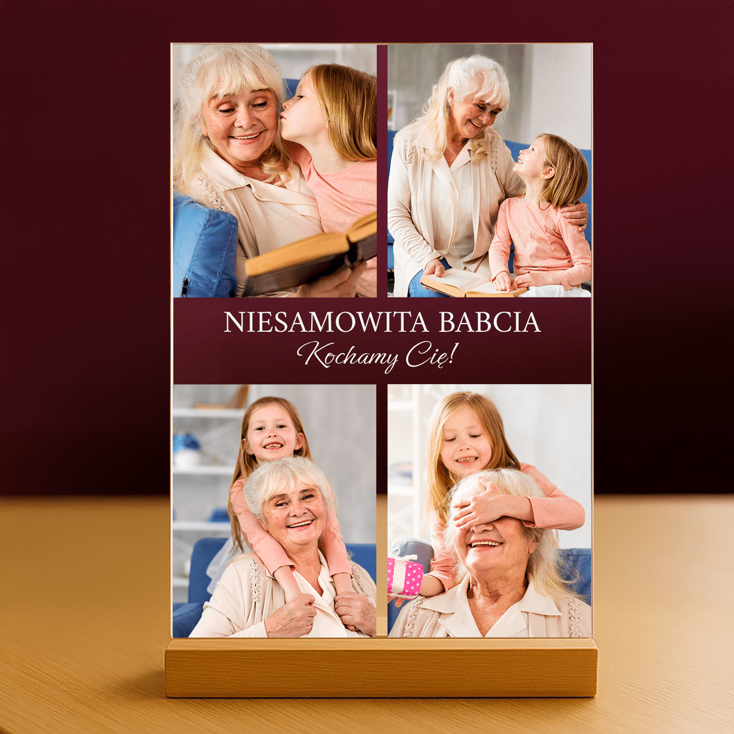 Niesamowita babcia - personalizowany druk na szkle dla babci - Emmygift.pl