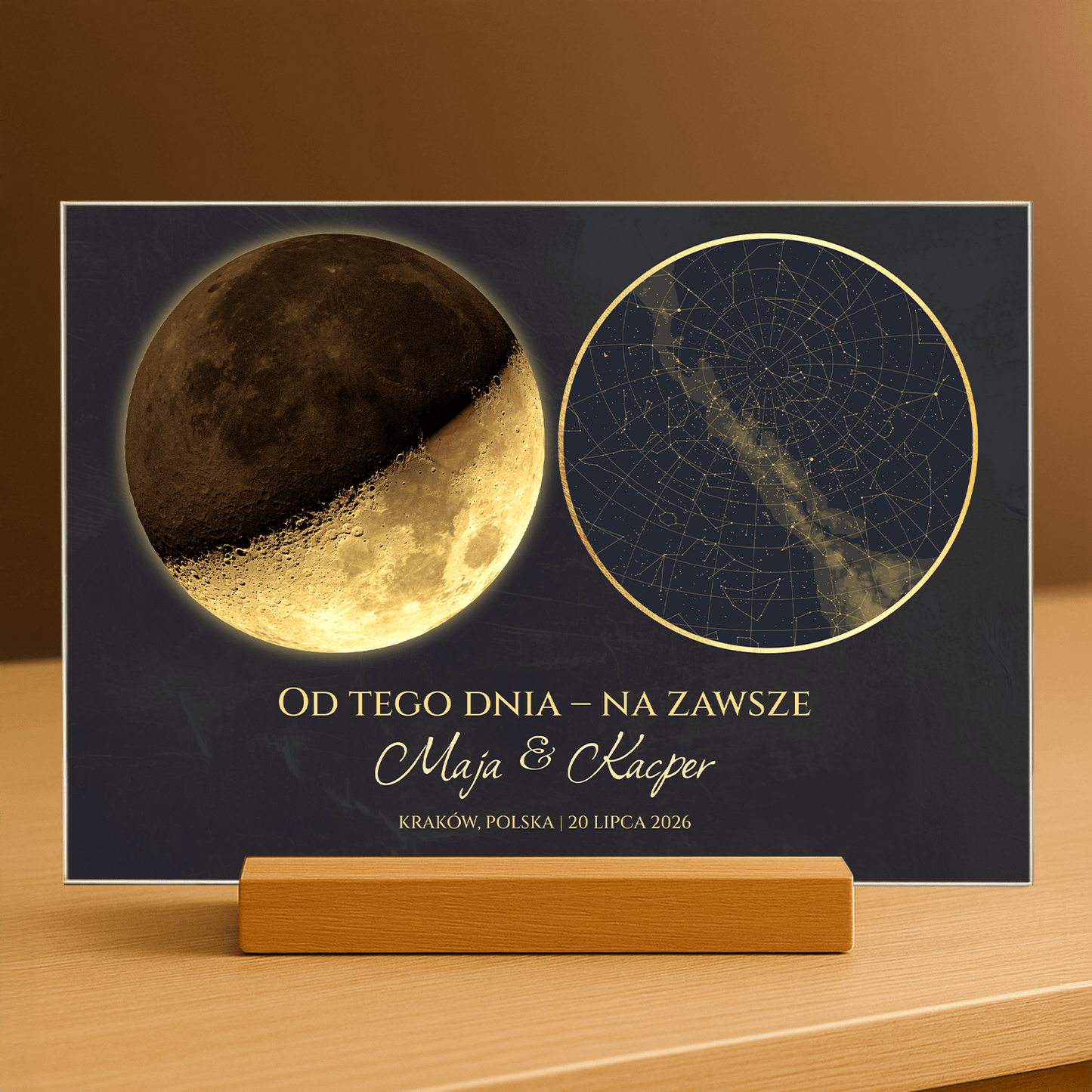 Od tego dnia – na zawsze - personalizowany druk na szkle dla pary - Emmygift.pl