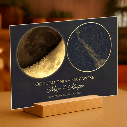 Od tego dnia – na zawsze - personalizowany druk na szkle dla pary - Emmygift.pl