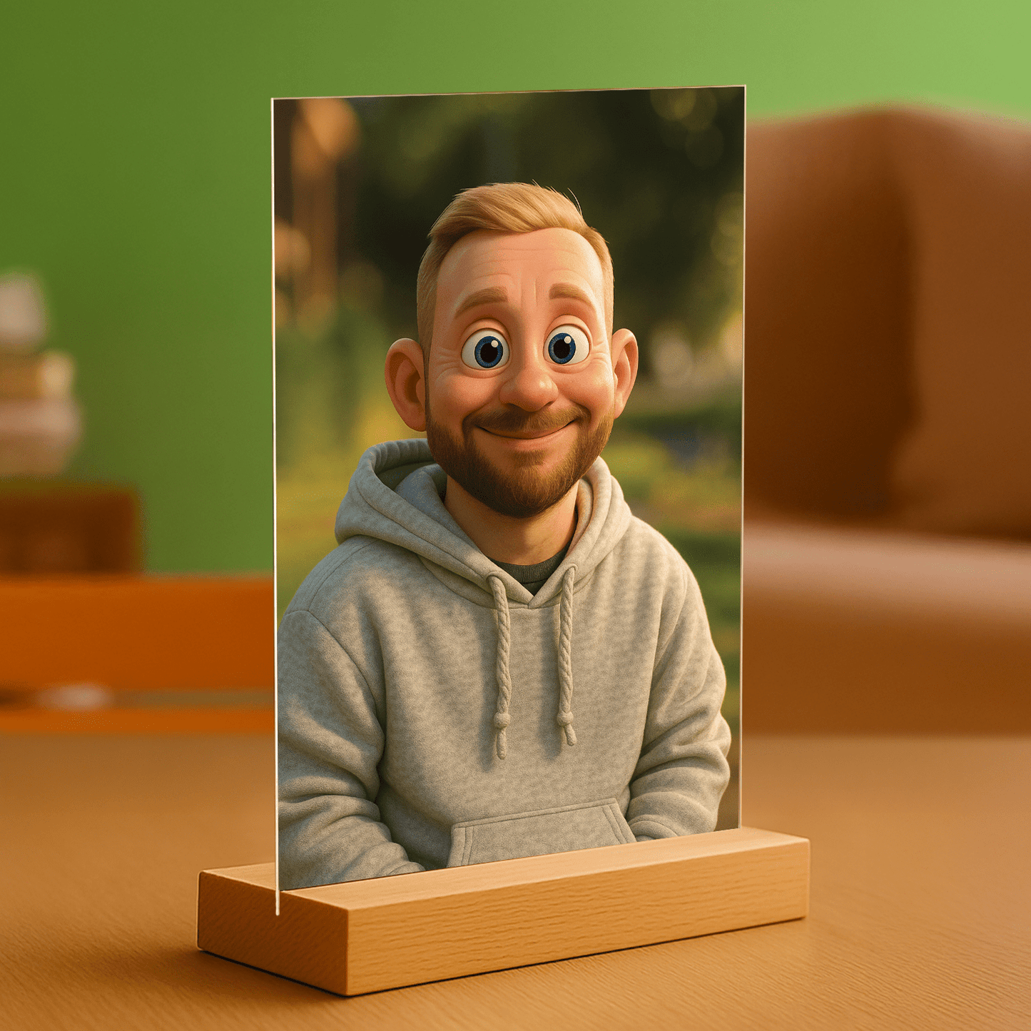 On jako bajkowa postać - portret na szkle akrylowym dla niego - Emmygift.pl