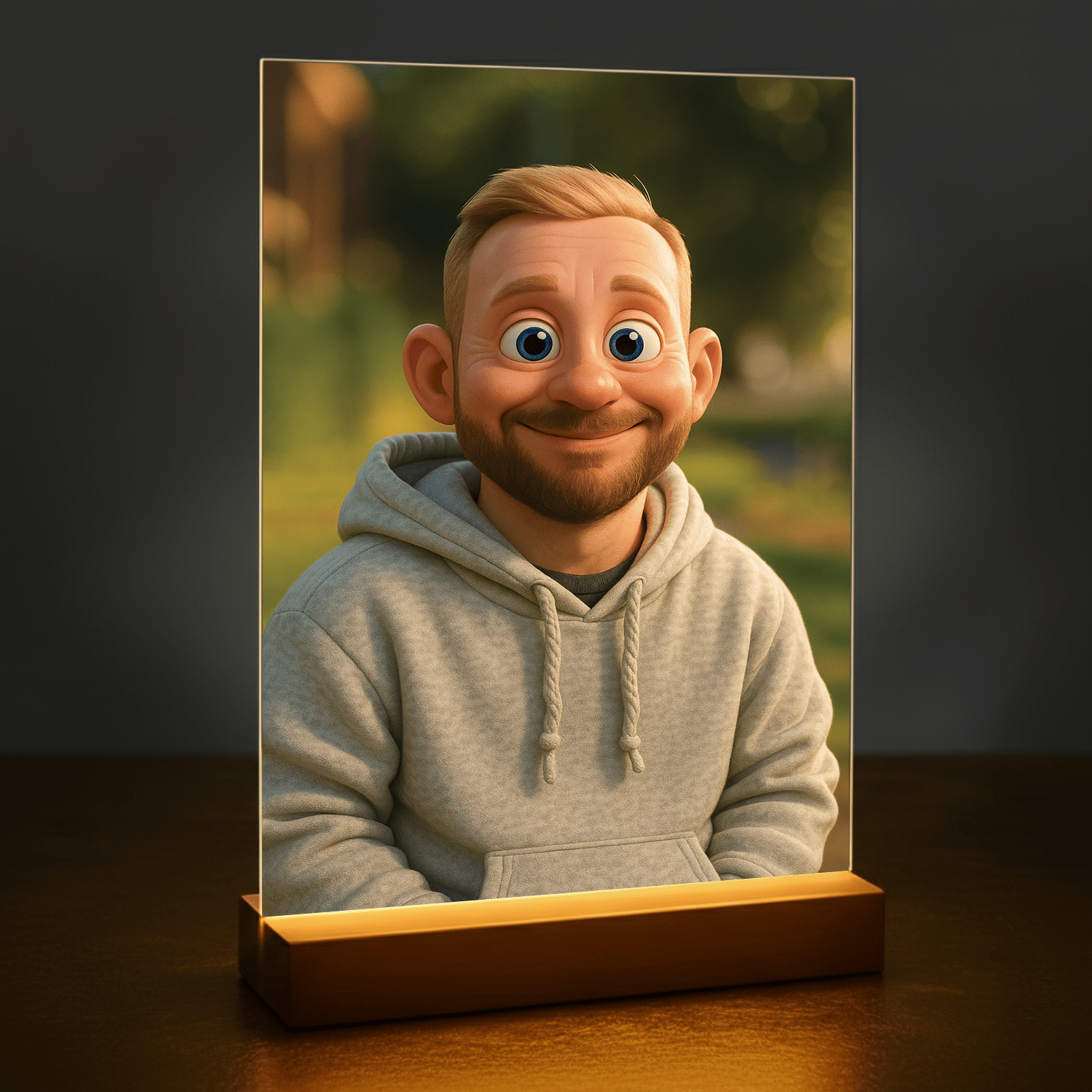 On jako bajkowa postać - portret na szkle akrylowym dla niego - Emmygift.pl