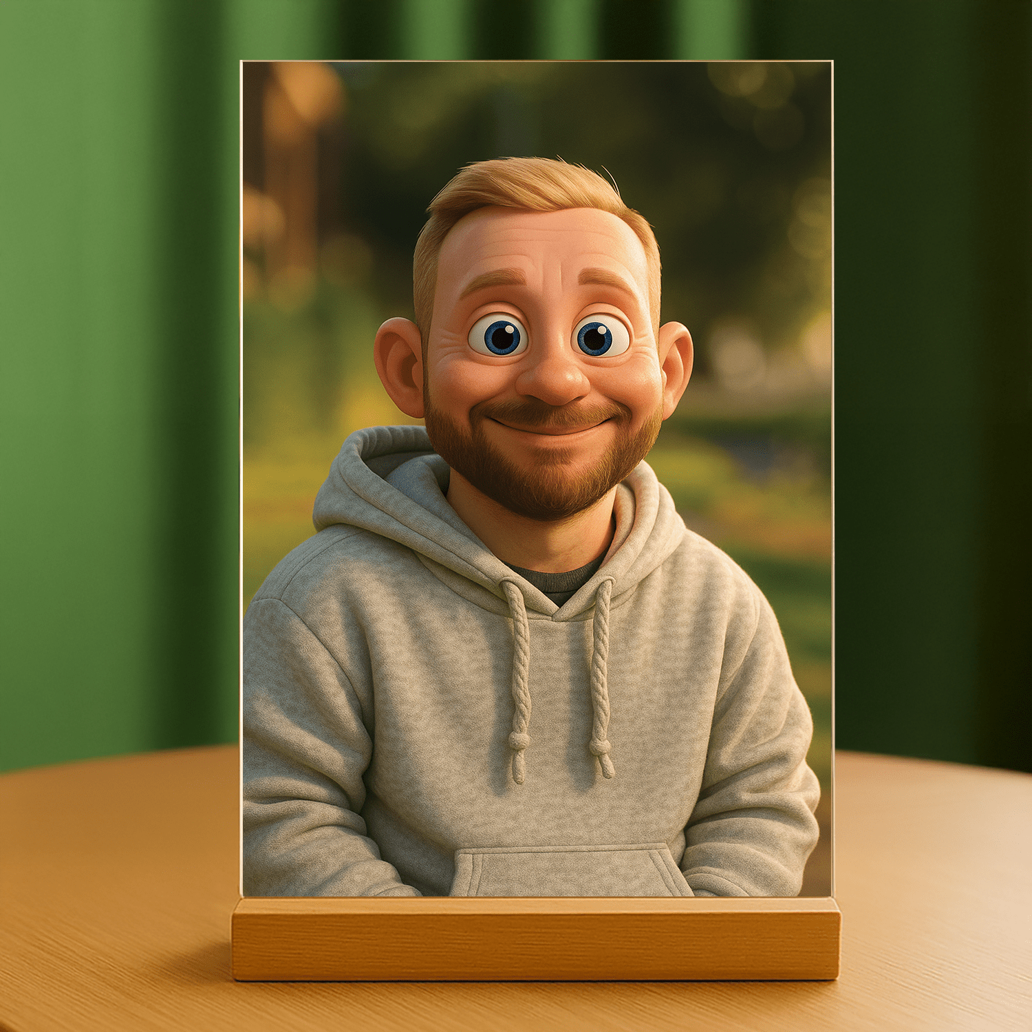 On jako bajkowa postać - portret na szkle akrylowym dla niego - Emmygift.pl