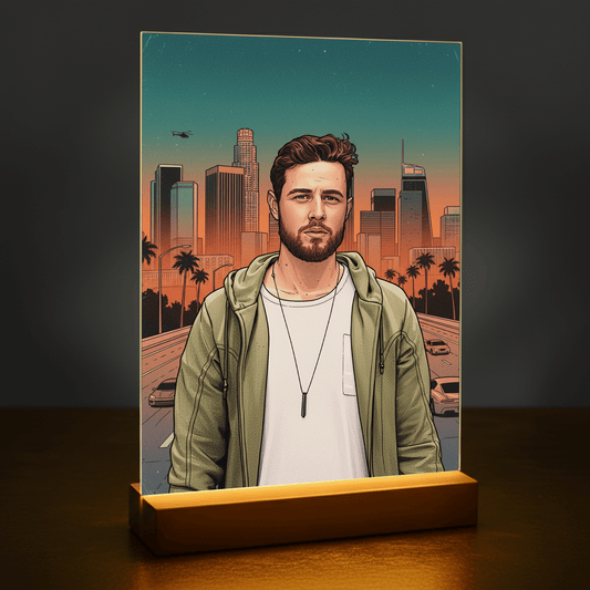 On jako postać z gry - portret na szkle akrylowym dla mężczyzny - Emmygift.pl