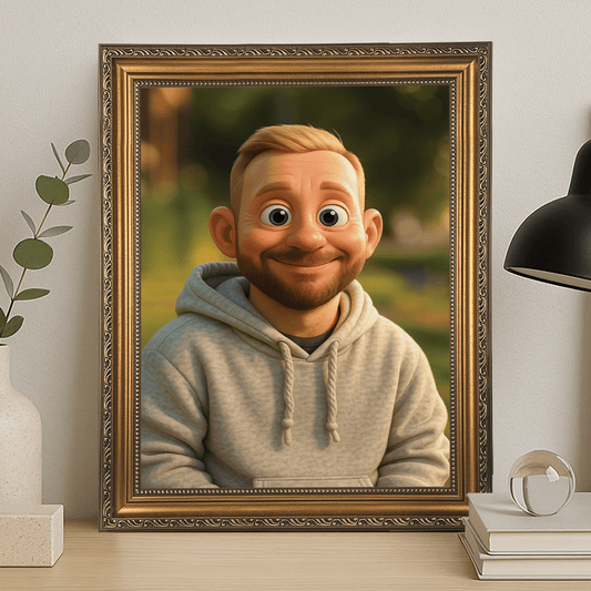 On w stylu animowanym - portret na płótnie dla niego - Emmygift.pl