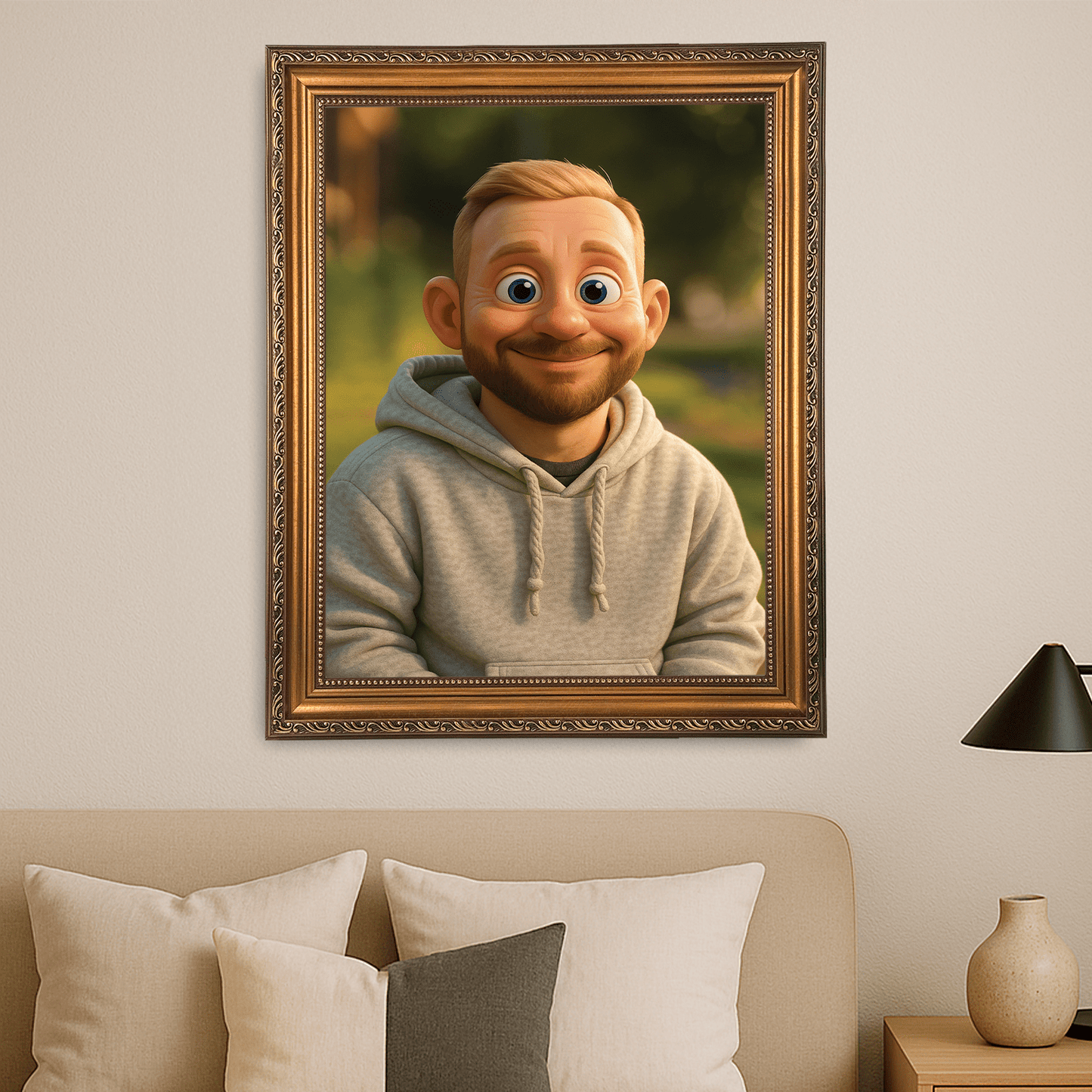 On w stylu animowanym - portret na płótnie dla niego - Emmygift.pl