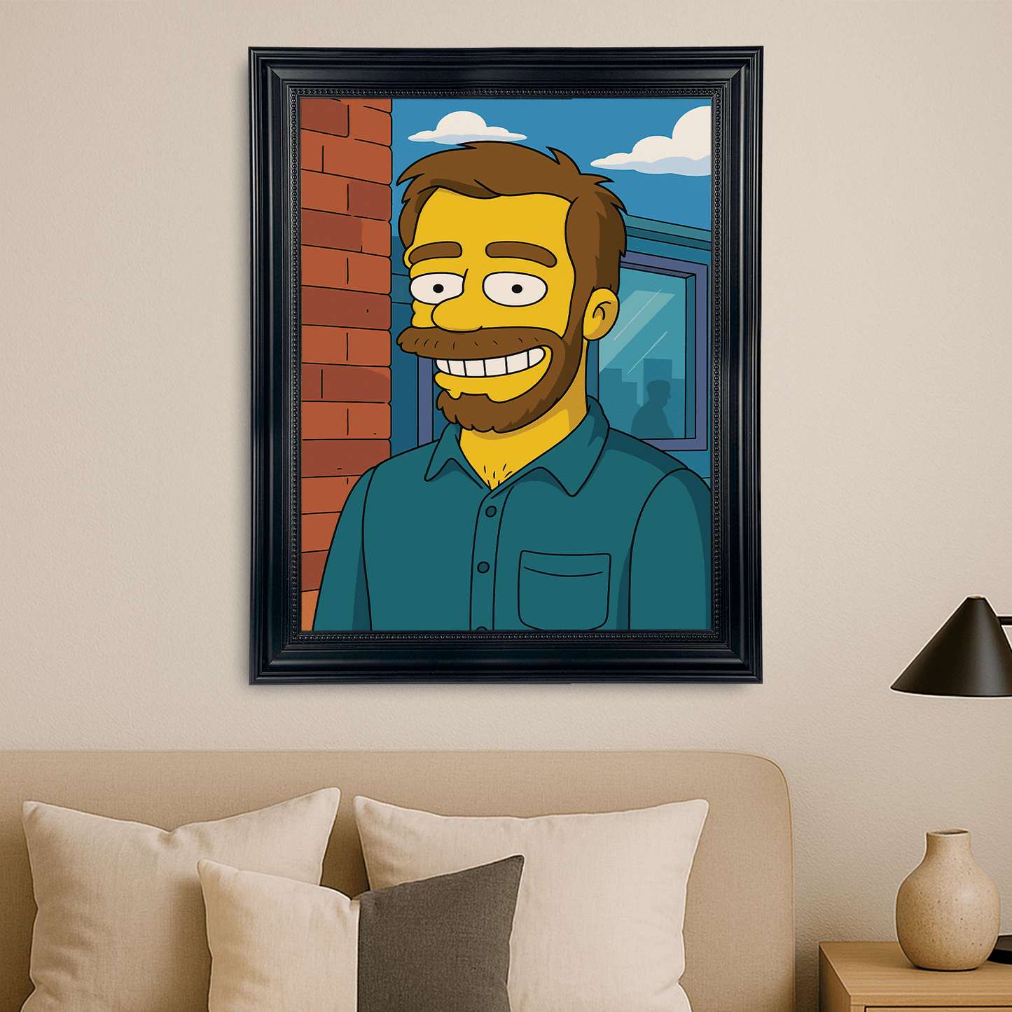On w stylu jak z Simpsonów - portret na płótnie dla niego - Emmygift.pl