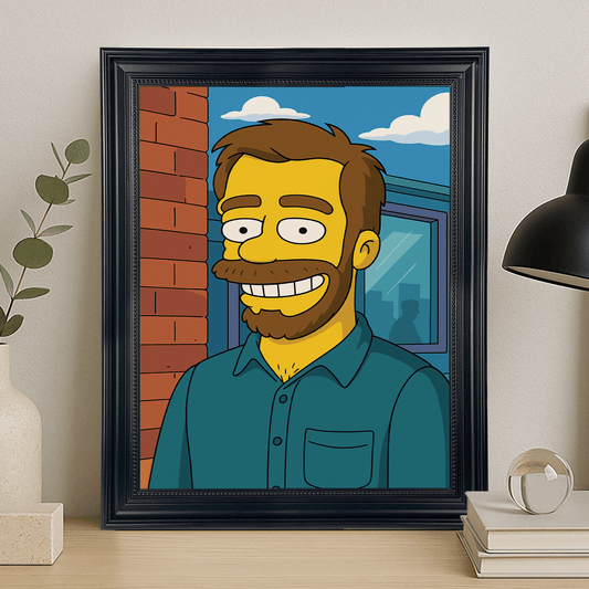 On w stylu jak z Simpsonów - portret na płótnie dla niego - Emmygift.pl