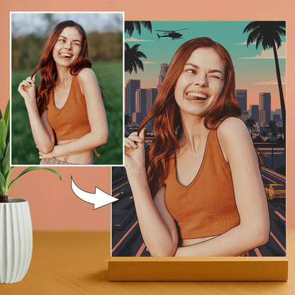 Ona jako postać gry - portret na szkle akrylowym dla niej - Emmygift.pl