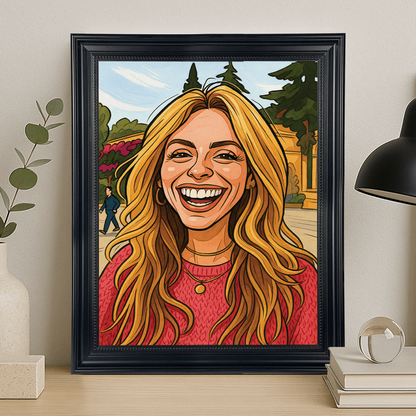 Ona w komiksowym stylu - portret na płótnie dla niej - Emmygift.pl