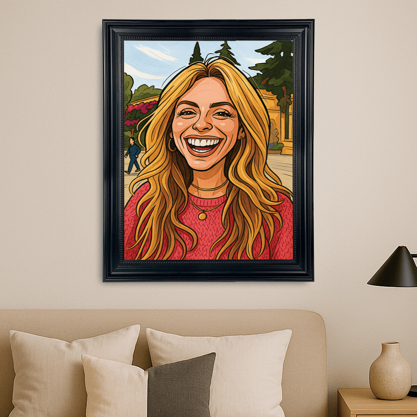 Ona w komiksowym stylu - portret na płótnie dla niej - Emmygift.pl