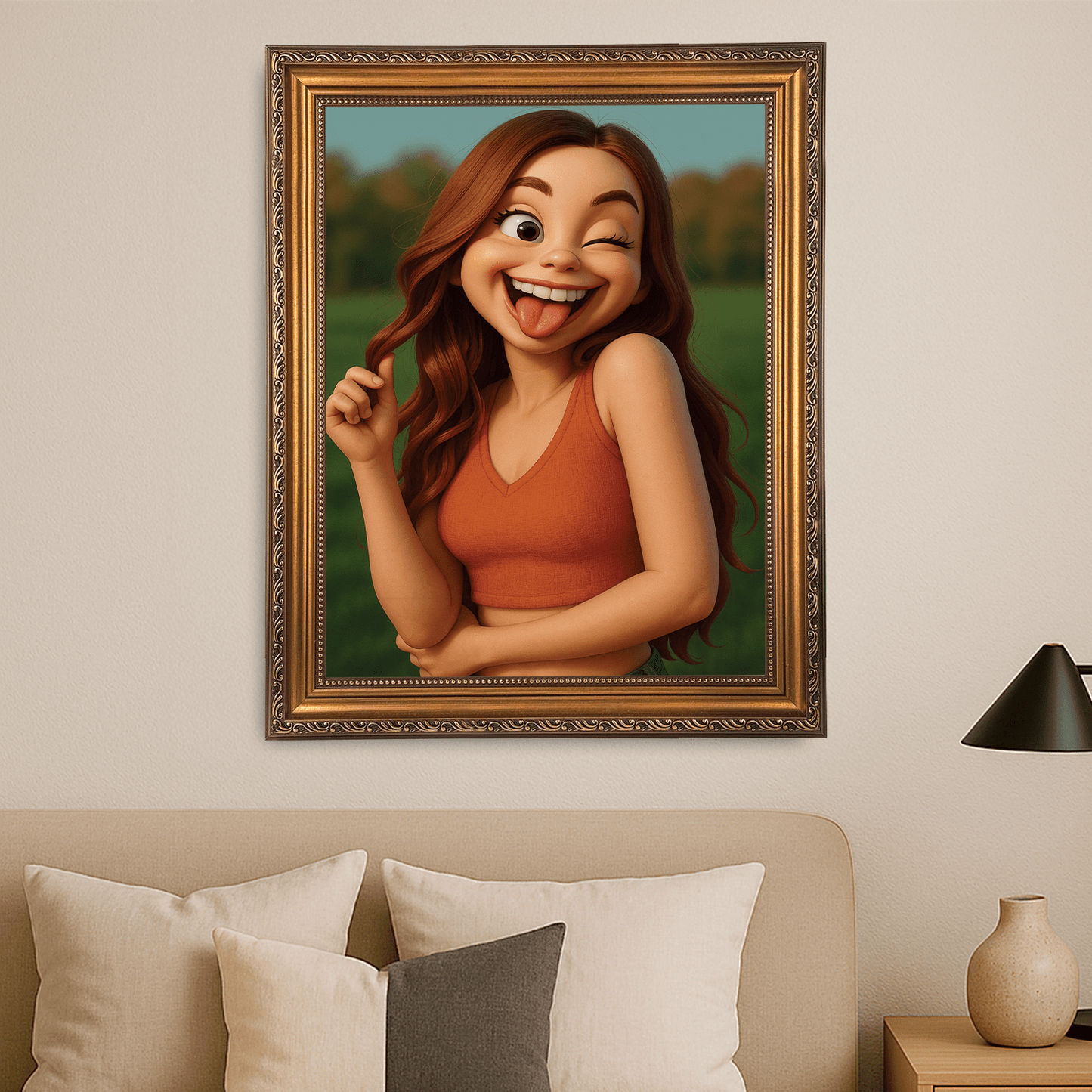 Ona w stylu animacji 3D - portret na płótnie dla niej - Emmygift.pl