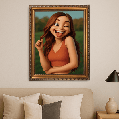 Ona w stylu animacji 3D - portret na płótnie dla niej - Emmygift.pl