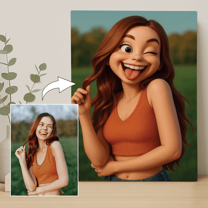 Ona w stylu animacji 3D - portret na płótnie dla niej - Emmygift.pl