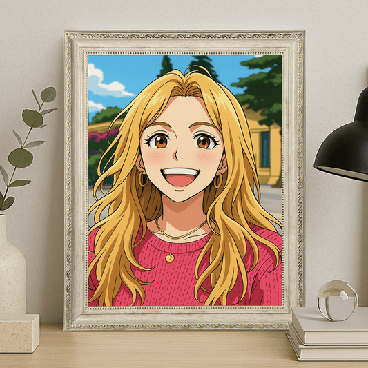 Ona w stylu Anime - portret na płótnie dla niej - Emmygift.pl