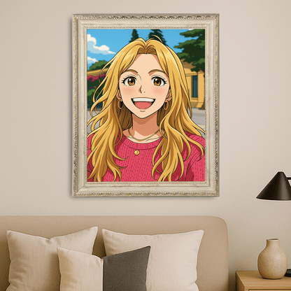 Ona w stylu Anime - portret na płótnie dla niej - Emmygift.pl
