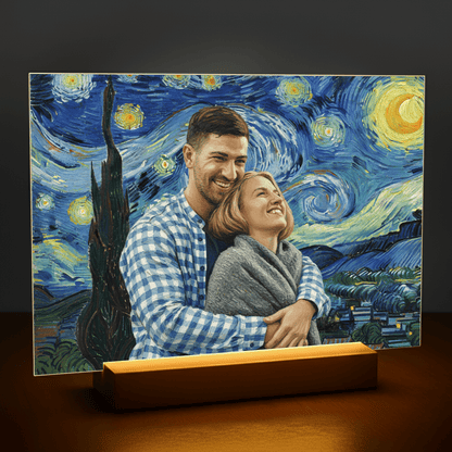 Para pod Gwieździstym Niebem - druk na szkle dla pary - Emmygift.pl