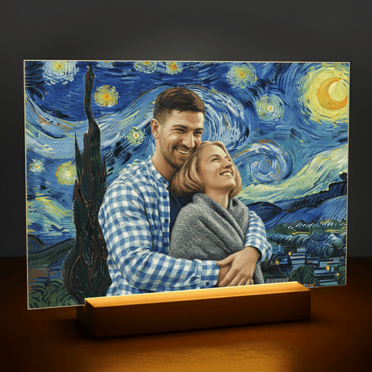 Para pod Gwieździstym Niebem - druk na szkle dla pary - Emmygift.pl