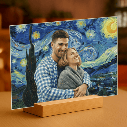 Para pod Gwieździstym Niebem - druk na szkle dla pary - Emmygift.pl