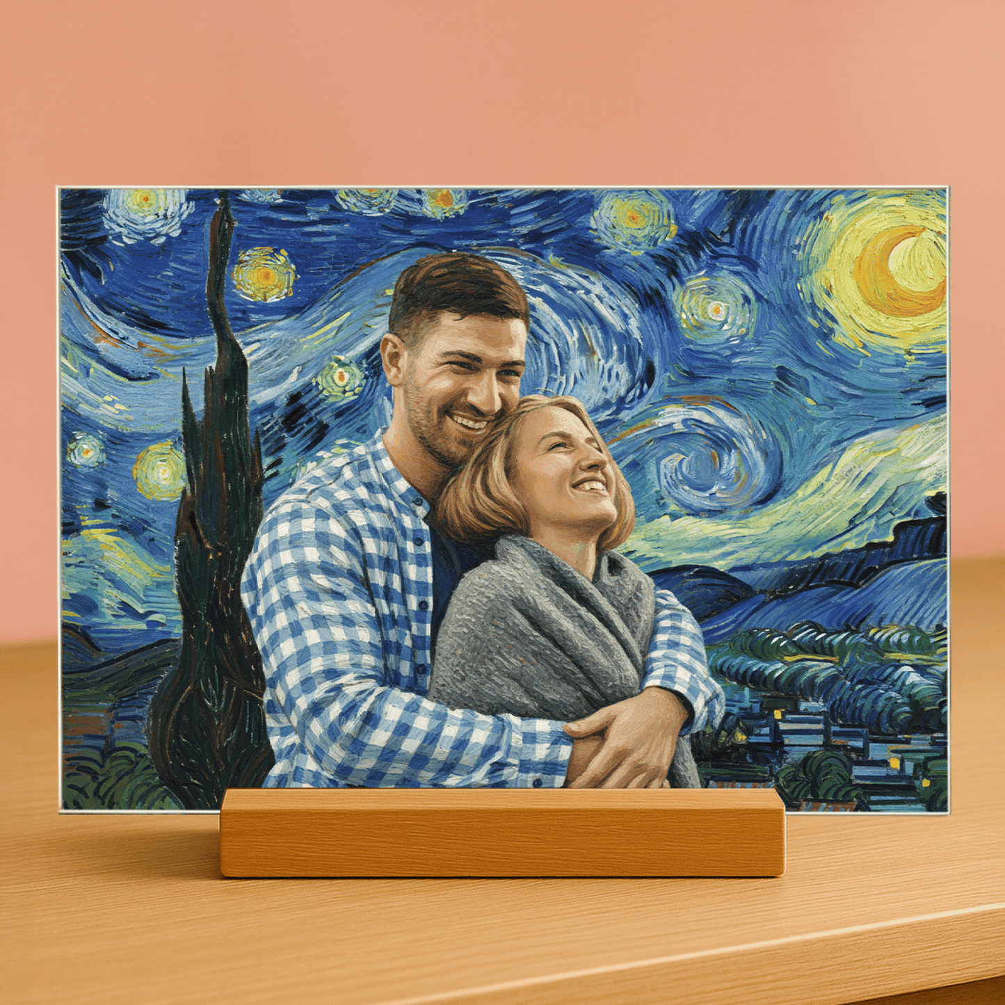 Para pod Gwieździstym Niebem - druk na szkle dla pary - Emmygift.pl