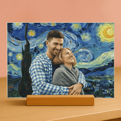 Para pod Gwieździstym Niebem - druk na szkle dla pary - Emmygift.pl