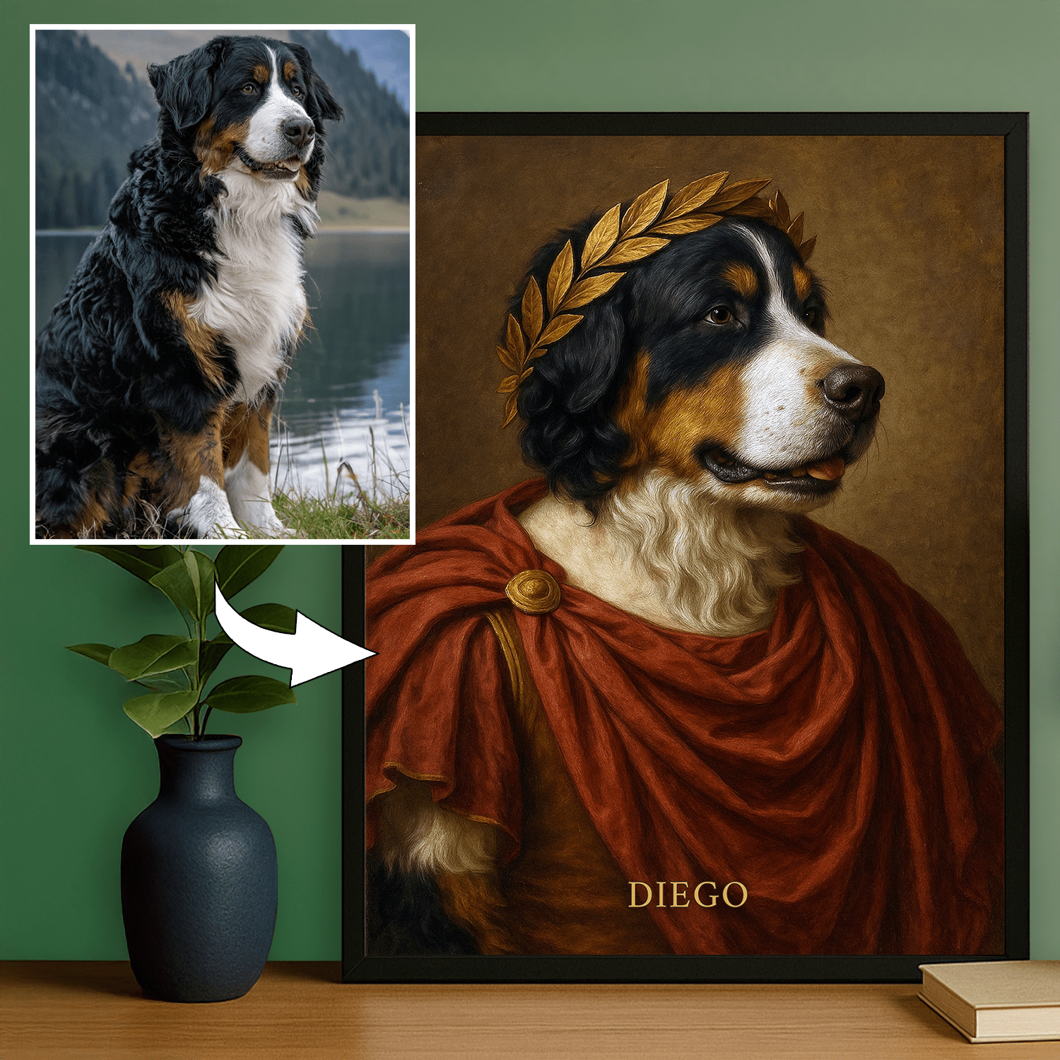 Pies jako cesarz - personalizowany plakat dla miłośników psów - Emmygift.pl