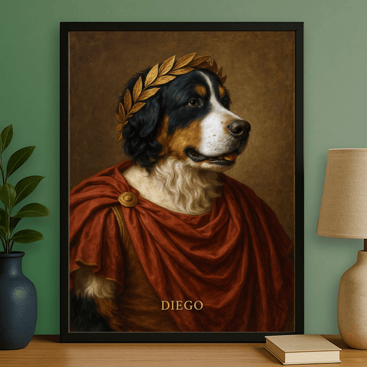 Pies jako cesarz - personalizowany plakat dla miłośników psów - Emmygift.pl
