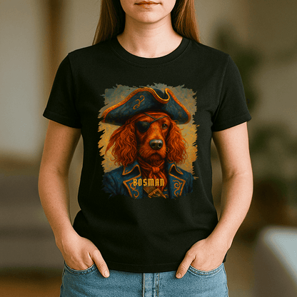 Pies piratem - koszulka damska z nadrukiem dla miłośnika psów - Emmygift.pl