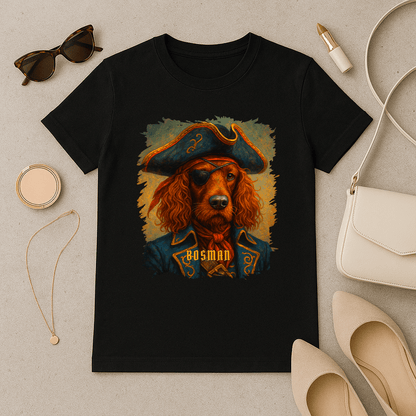 Pies piratem - koszulka damska z nadrukiem dla miłośnika psów - Emmygift.pl