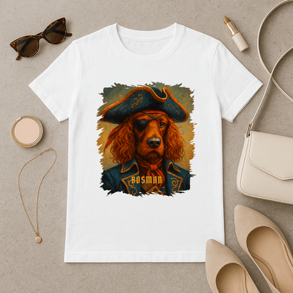 Pies piratem - koszulka damska z nadrukiem dla miłośnika psów - Emmygift.pl