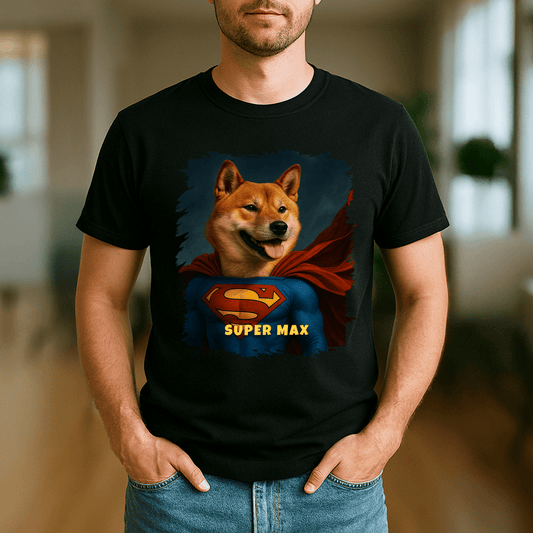 Pies w królewskiej odsłonie - koszulka męska z nadrukiem dla miłośnika psów - Emmygift.pl