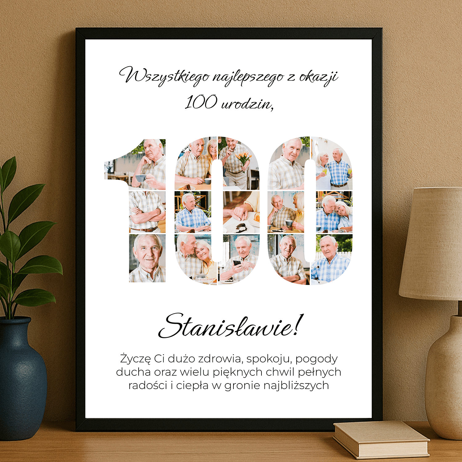 Plakat na 100 Urodziny dla Mężczyzny – pamiątka pełna wspomnień - Emmygift.pl