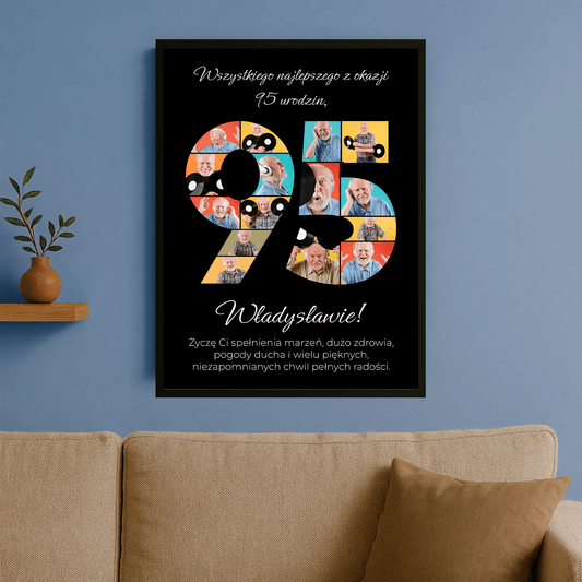 Plakat personalizowany – piękna pamiątka na 95. urodziny - Emmygift.pl