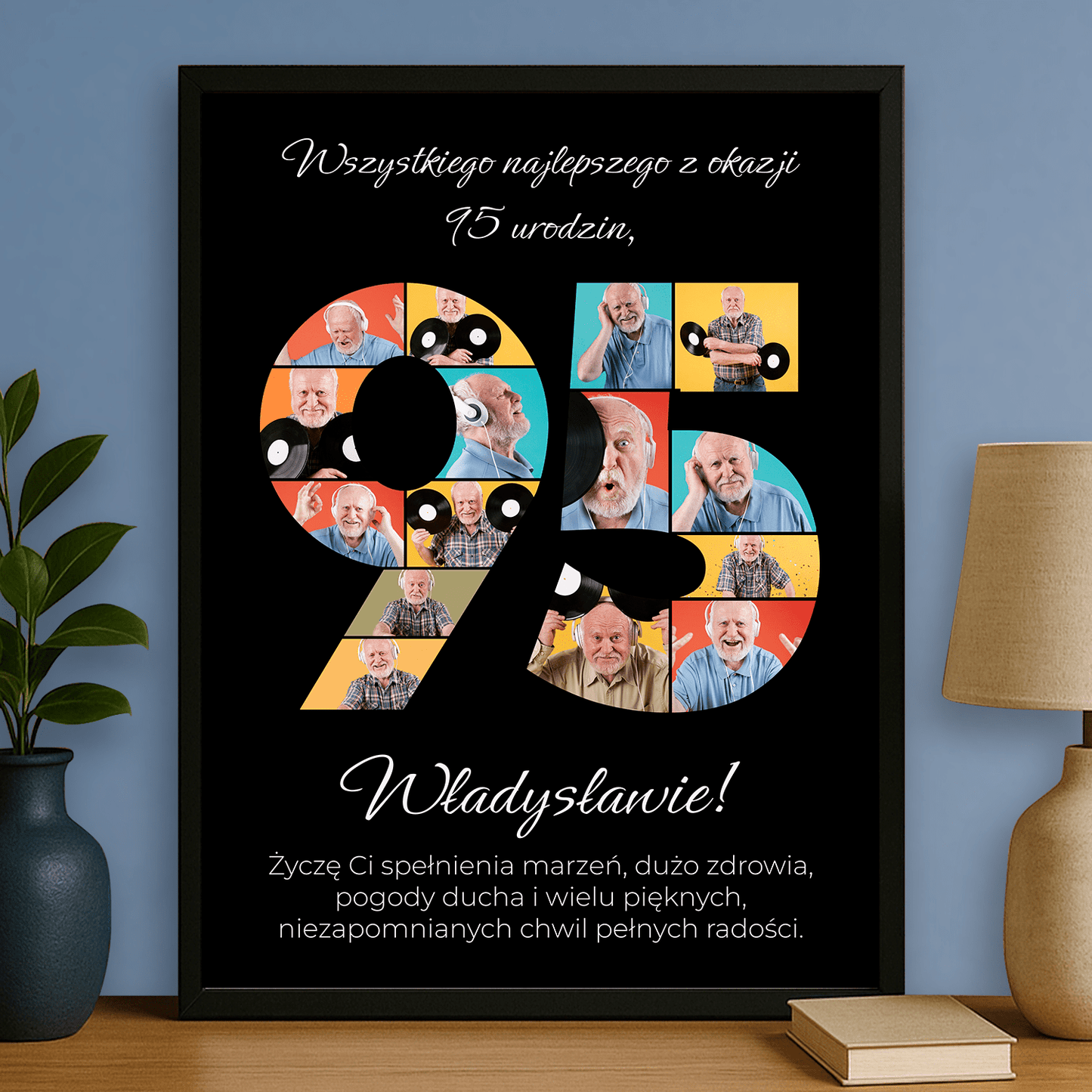 Plakat personalizowany – piękna pamiątka na 95. urodziny - Emmygift.pl