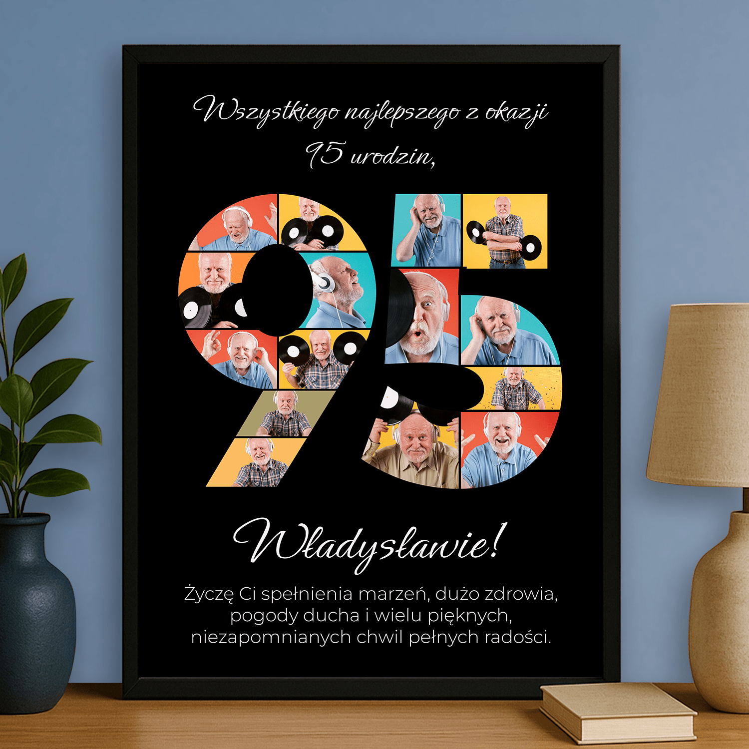 Plakat personalizowany – piękna pamiątka na 95. urodziny - Emmygift.pl