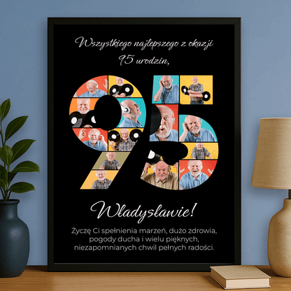 Plakat personalizowany – piękna pamiątka na 95. urodziny - Emmygift.pl