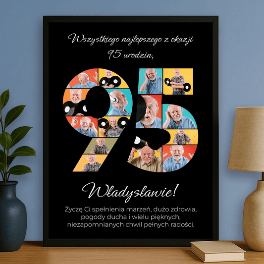 Plakat personalizowany – piękna pamiątka na 95. urodziny - Emmygift.pl