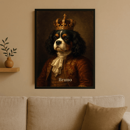 Portret kota w stylu king - personalizowany plakat dla miłośników psów - Emmygift.pl