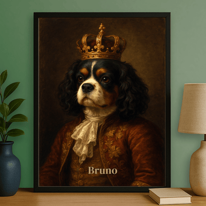 Portret kota w stylu king - personalizowany plakat dla miłośników psów - Emmygift.pl