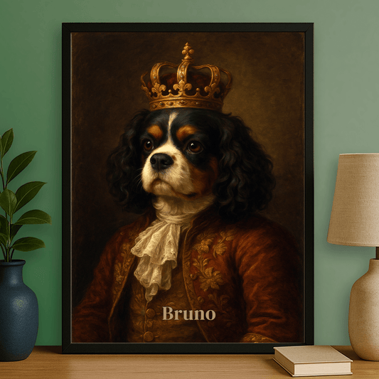 Portret kota w stylu king - personalizowany plakat dla miłośników psów - Emmygift.pl