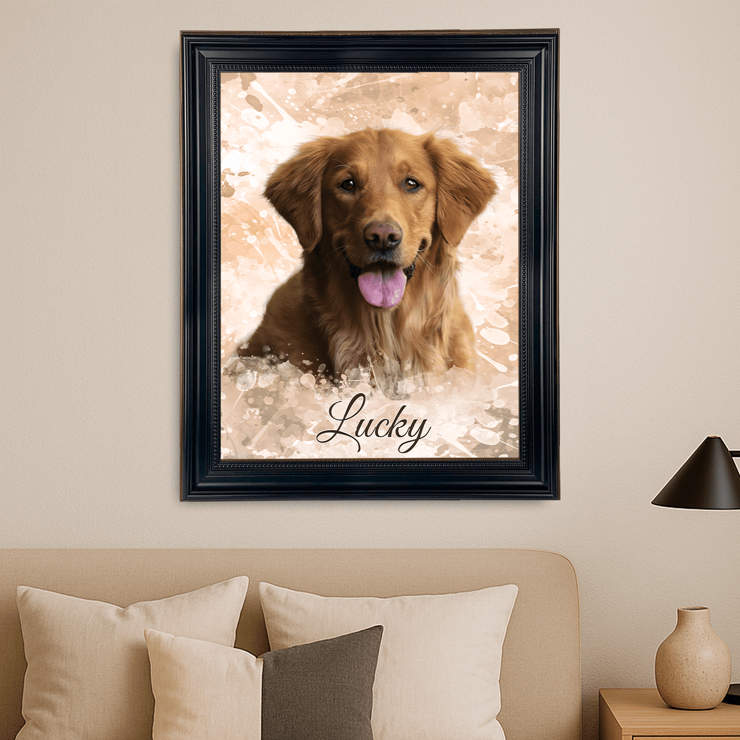 Portret psa - personalizowany obraz na płótnie dla miłośnika psów - Emmygift.pl