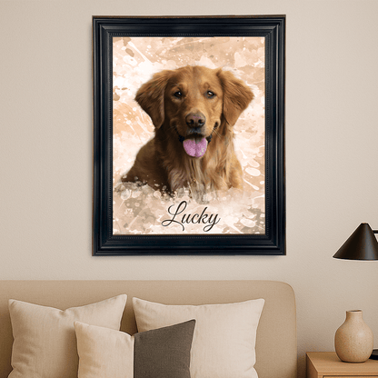 Portret psa - personalizowany obraz na płótnie dla miłośnika psów - Emmygift.pl