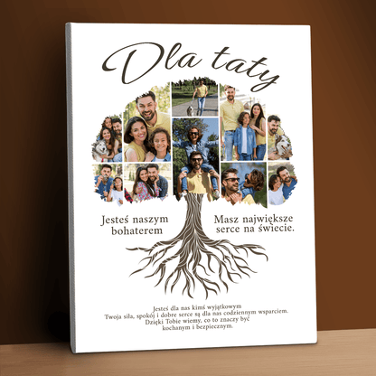 Drzewo fotokolaż - personalizowany druk na płótnie - Emmygift.pl
