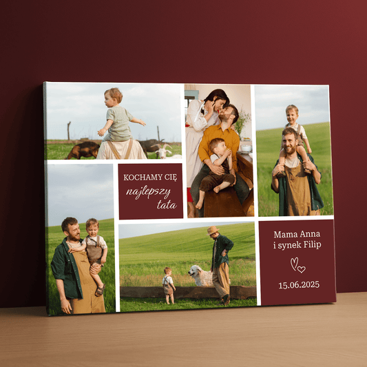 Kochamy Cię - personalizowany druk na płótnie - Emmygift.pl