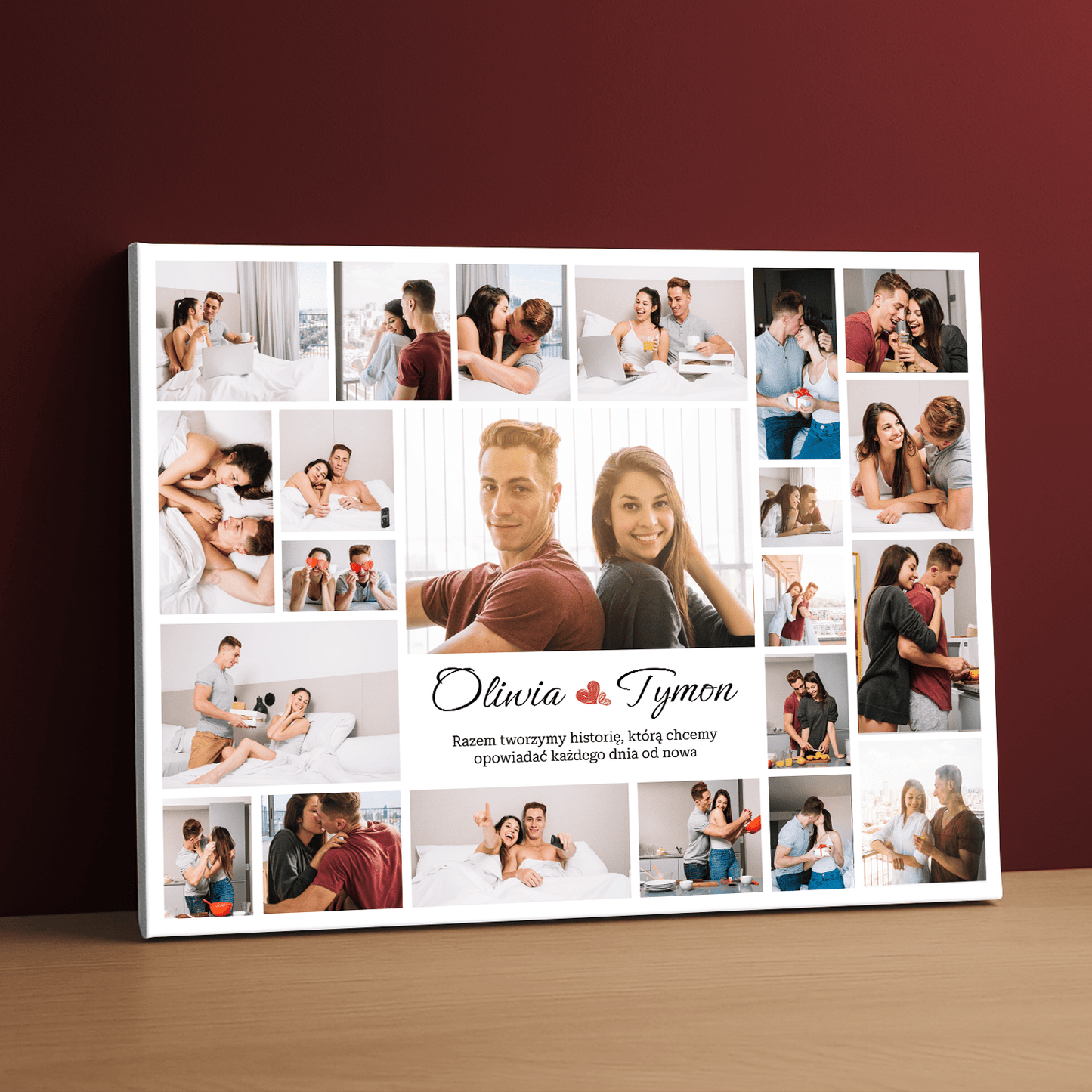 Razem tworzymy historię - personalizowany druk na płótnie - Emmygift.pl